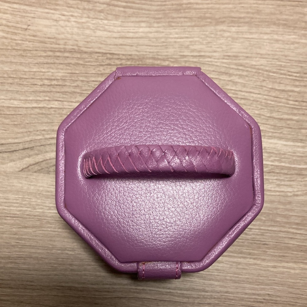 Guang Tong leather jewelry box Purple Hexagonal New no box - Picture 3 of 16